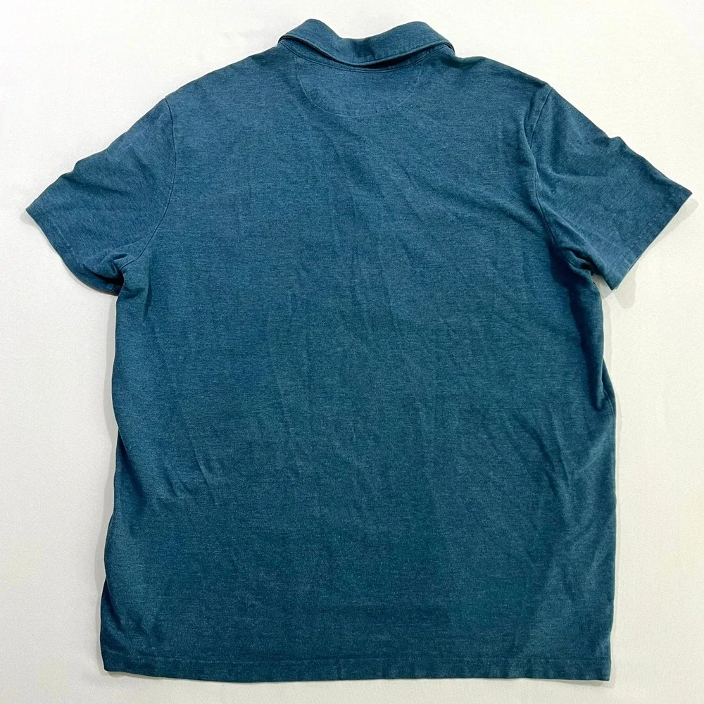 Banana Republic Dont Sweat It Performance Pique Polo Shirt Mens‎ XL Blue Pocket